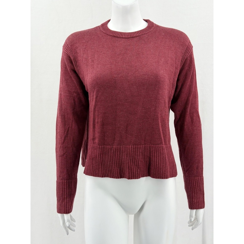 Lululemon Sweater Womens Small Medium Mulled Wine Cashlu Boxy Crewneck Oversized